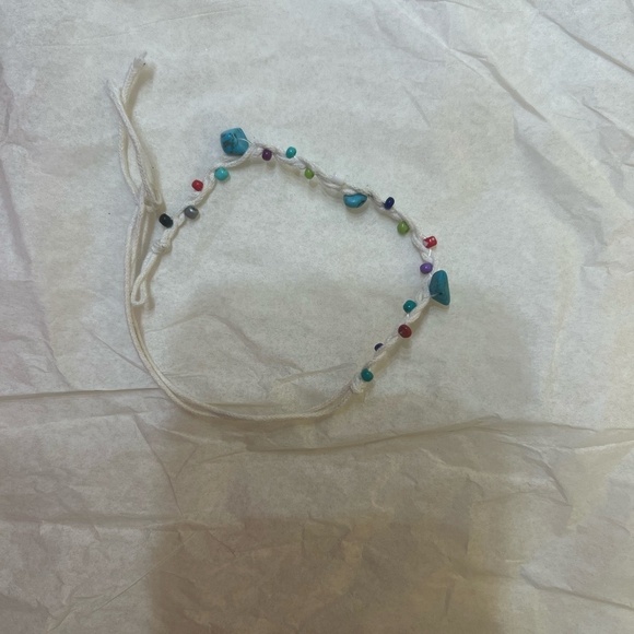 ***Never Worn***‎ ANKLET with pieces of Turquoise - Picture 1 of 3
